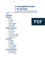 Modele de Conjugaison 1er Groupe
