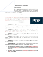 Sample Memorandum of Agreement 1