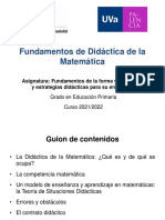 Fundamentos de Didáctica de La Matemática - Curso 2122