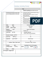 Outdoor Activity Form