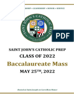Baccalaureate Mass Program 2022
