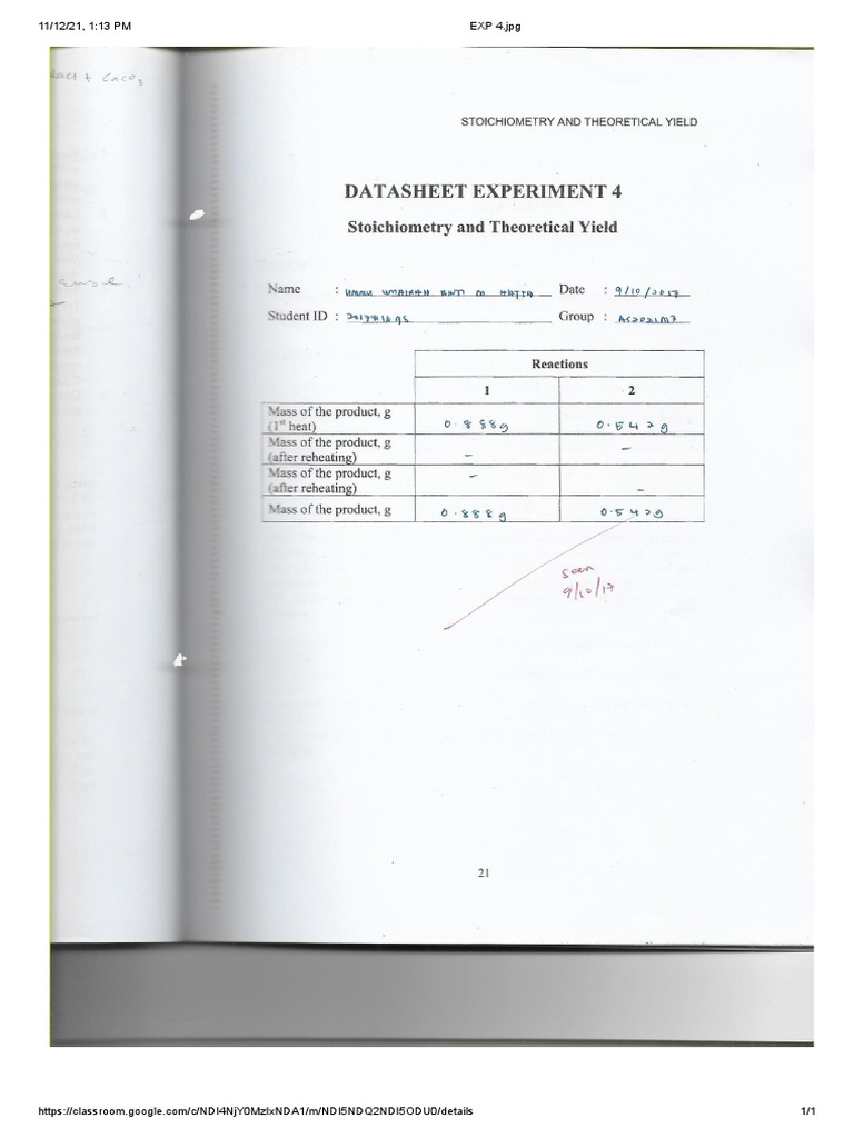 Data Sheet Exp 4 | PDF