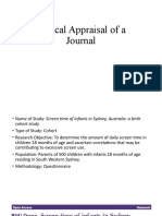 Critical Appraisal of A Journal