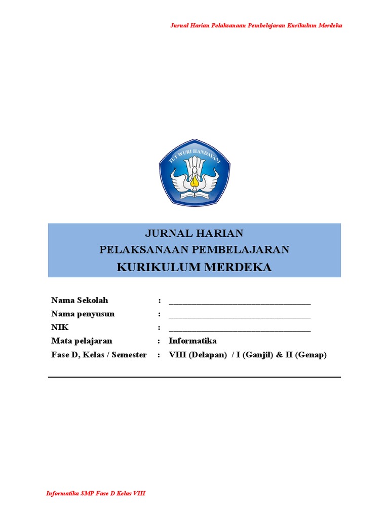 Jurnal Harian Pembelajaran Kurikulum Merdeka | PDF