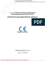 Hangcha Forklift 1t 3 5t Series Internal Combustion Operation Maintenance Manual