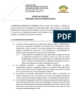 Edital 01 - 2023 - Abertura Processo Seletivo Simplificado