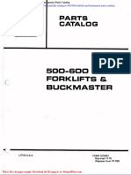 Allis Chalmers 500 600 Forklifts and Buckmaster Parts Catalog