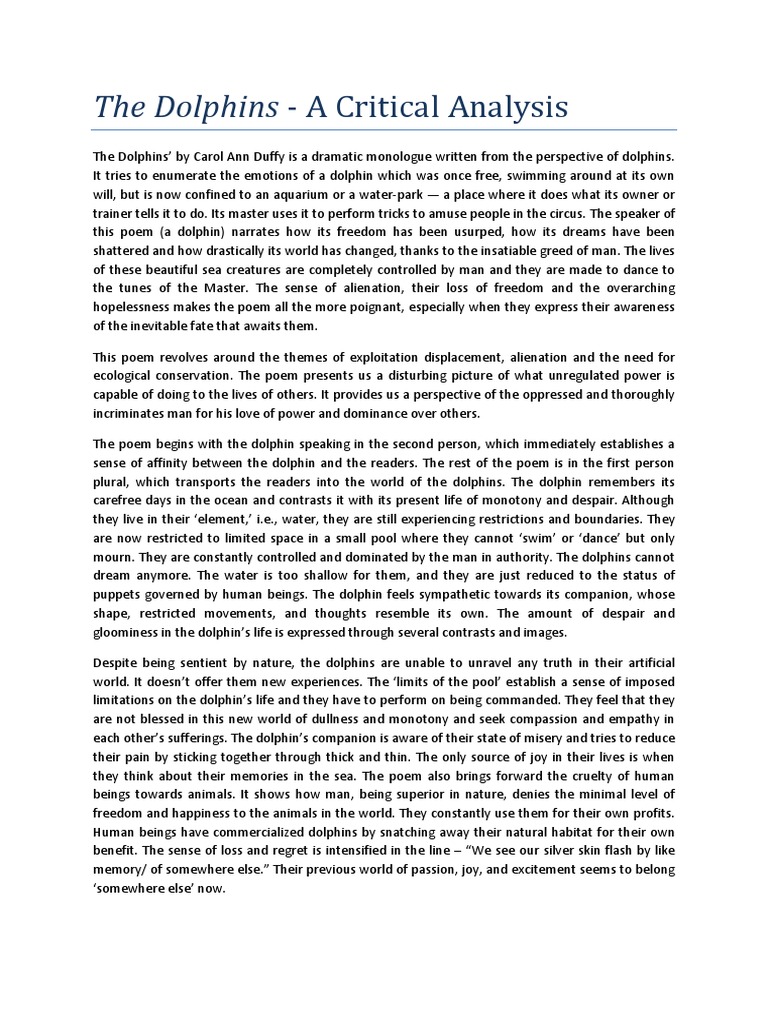Critical Analysis of Duffy's 