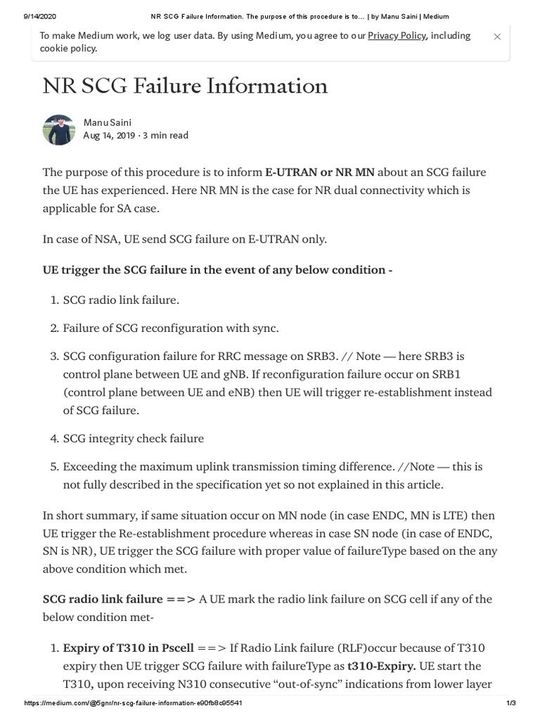 NR SCG Failure Procedures in 5G | PDF | Electronics | Data Transmission