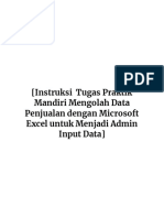 Instruksi Tugas Praktik Mandiri Mengolah Data Penjualan Dengan Microsoft Excel Untuk Menjadi Admin Input Data 1