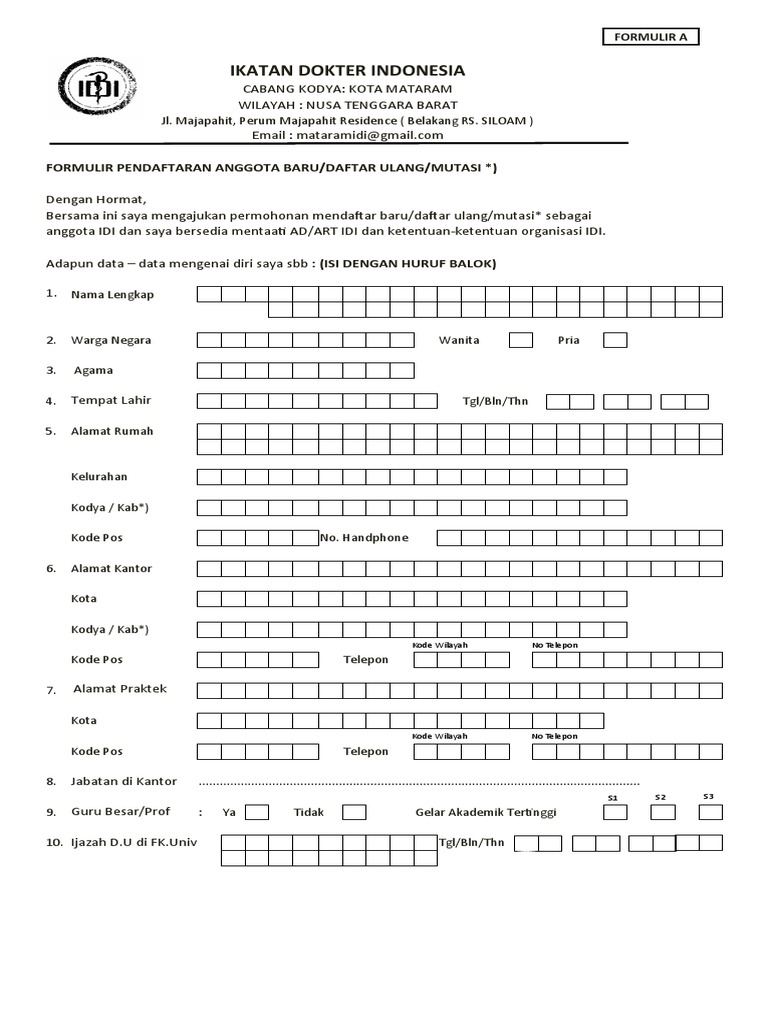 Form Kta | PDF