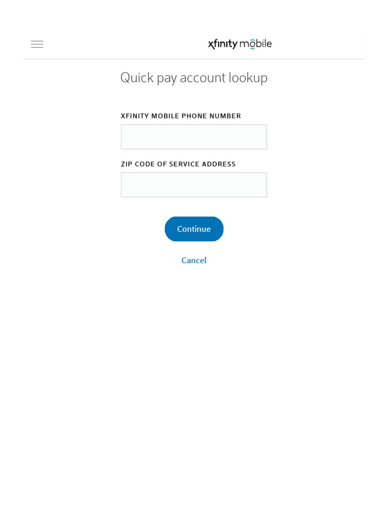 Quick Bill Pay Xfinity Mobile PDF
