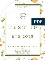 Giải chi tiết Test 10 - ETS 2022