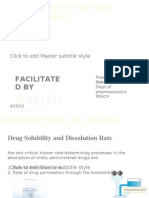 Physio-Chemical Factors Affecting Drug Absorption