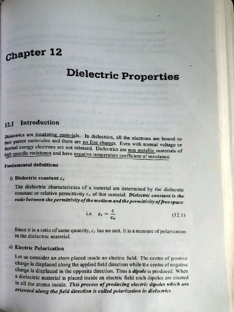 Dielectric Properties and Polarization | PDF | Dielectric | Permittivity