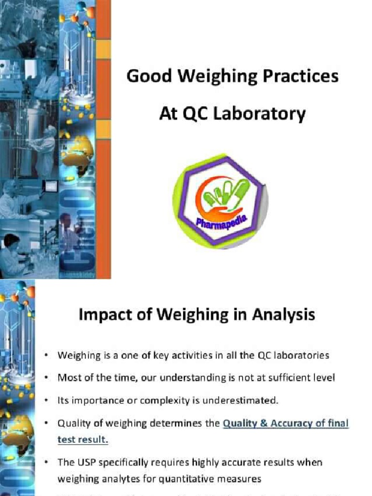 Good Weighing Practice | PDF