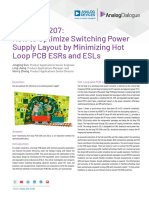 How To Optimize Switching Power Supply Layout by Minimizing Hot Loop PCB ESRs and ESLs