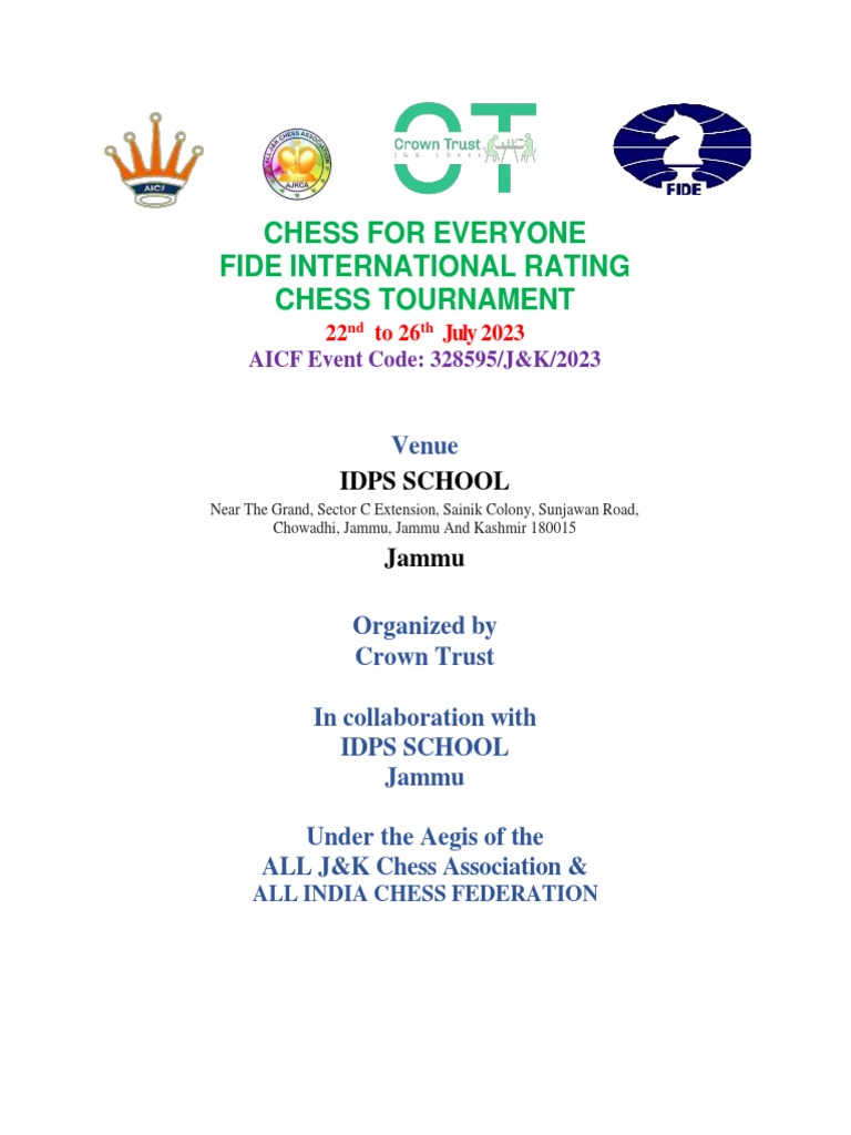 The 2nd Kashmir Open International FIDE Rating Chess Tournament
