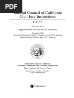 Judicial Council of California Civil Jury Instructions May 2023 Supp