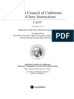 Judicial Council of California Civil Jury Instructions May 2023 Supp