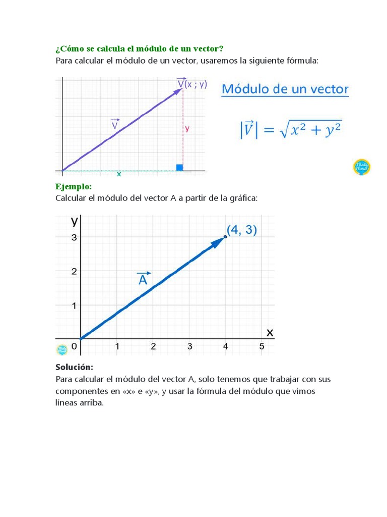 Cómo Se Calcula El Módulo de Un Vector | PDF