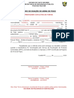 Modelo - Termo de Doac A o de Arma de Fogo