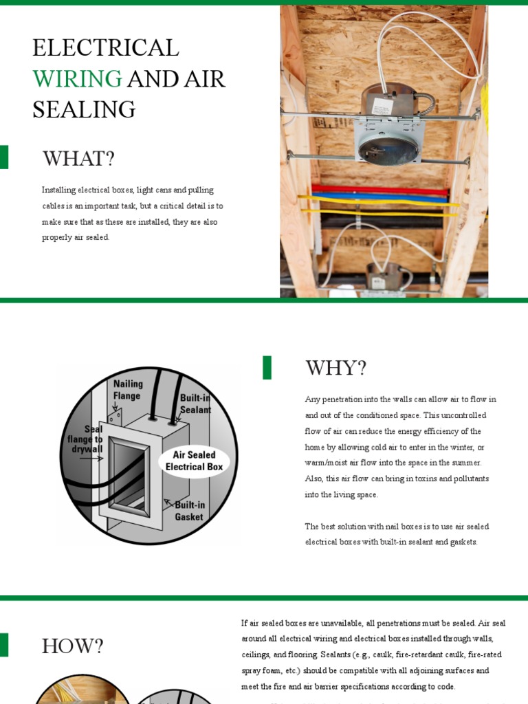 Electrical Wiring and Air Sealing | PDF | Technology & Engineering