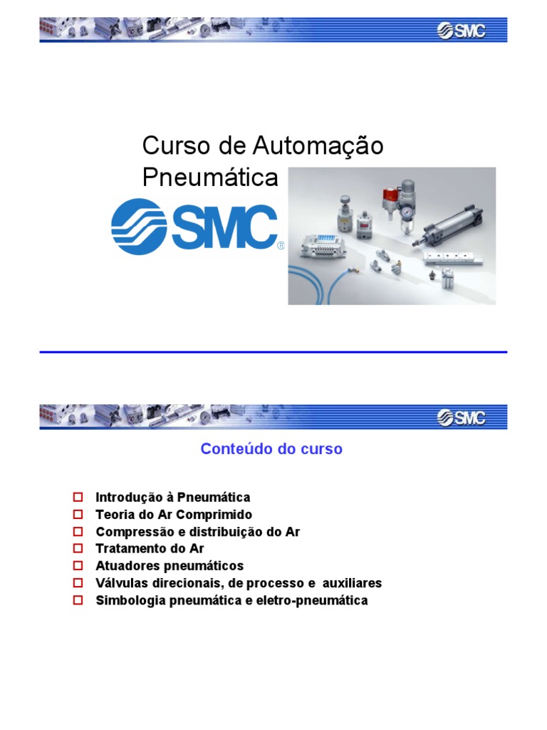 Pneumática Basica SMC | PDF | Pressão | Gases
