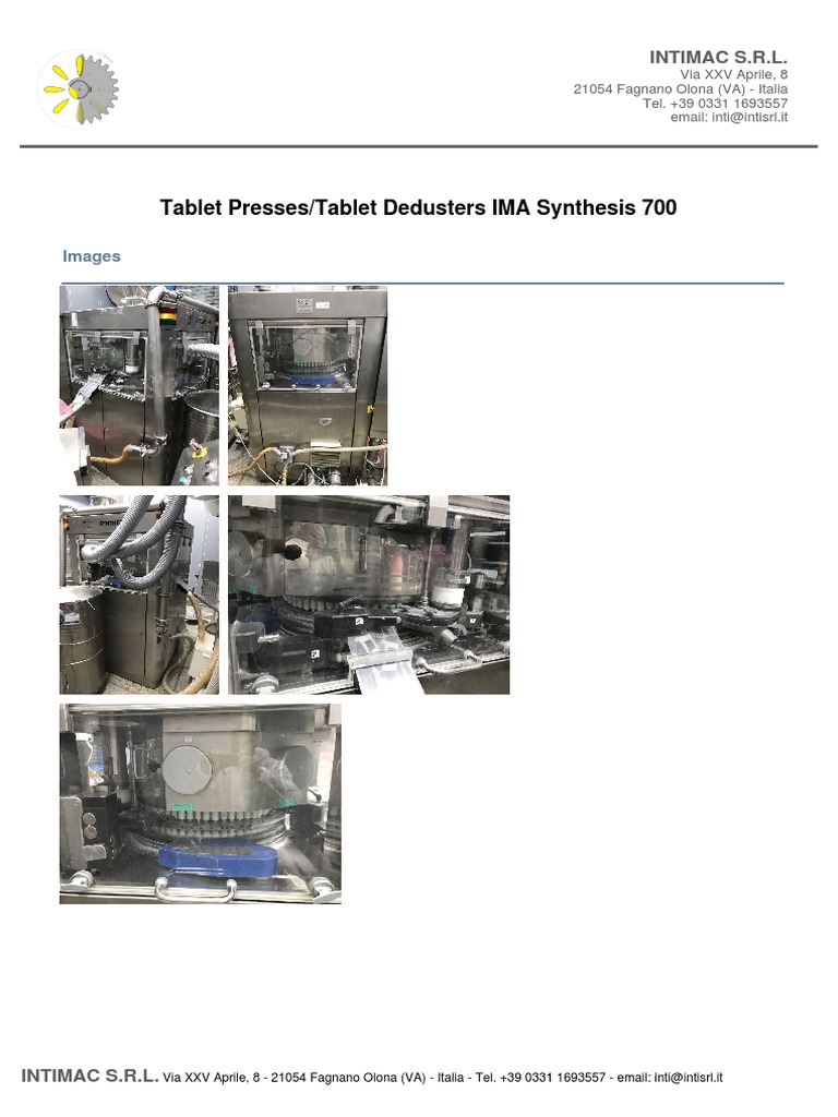 Synthesis 700 Compression Machine Specs | PDF