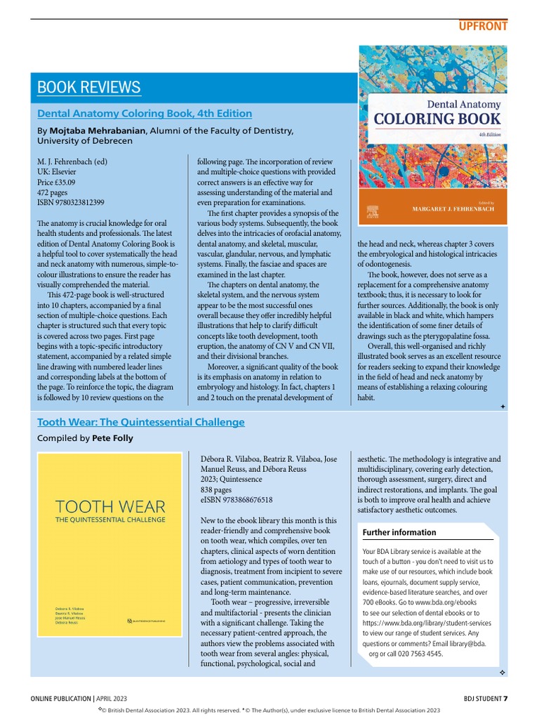 Dental Anatomy Coloring Book, 4th Edition PDF Dentistry Anatomy