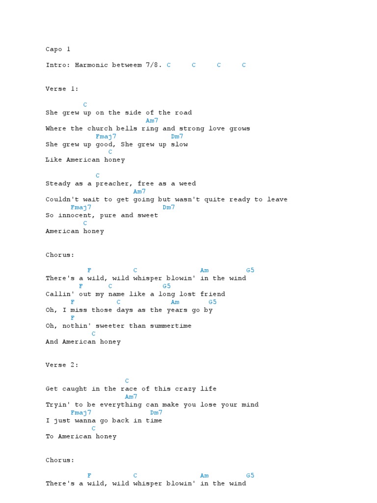 American Honey Chords