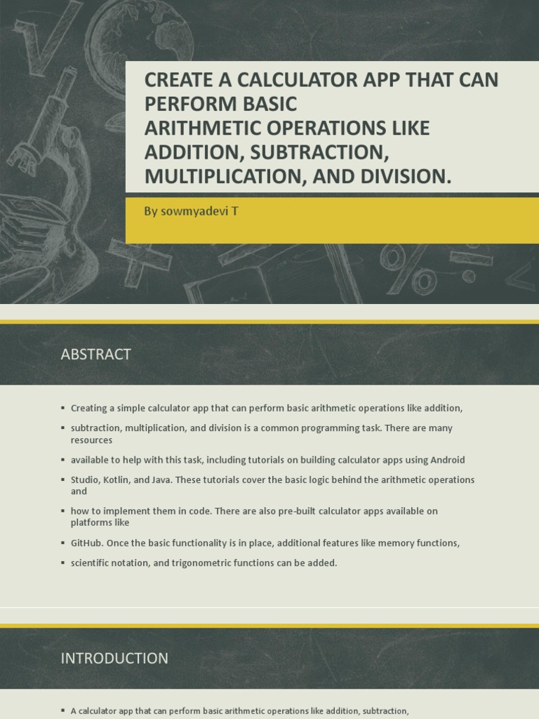 Create A Calculator App That Can Perform Basic | PDF | Calculator ...