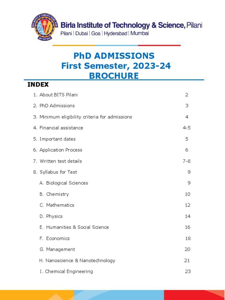 Phd Brochure Sem 1 2023 24 Pdf