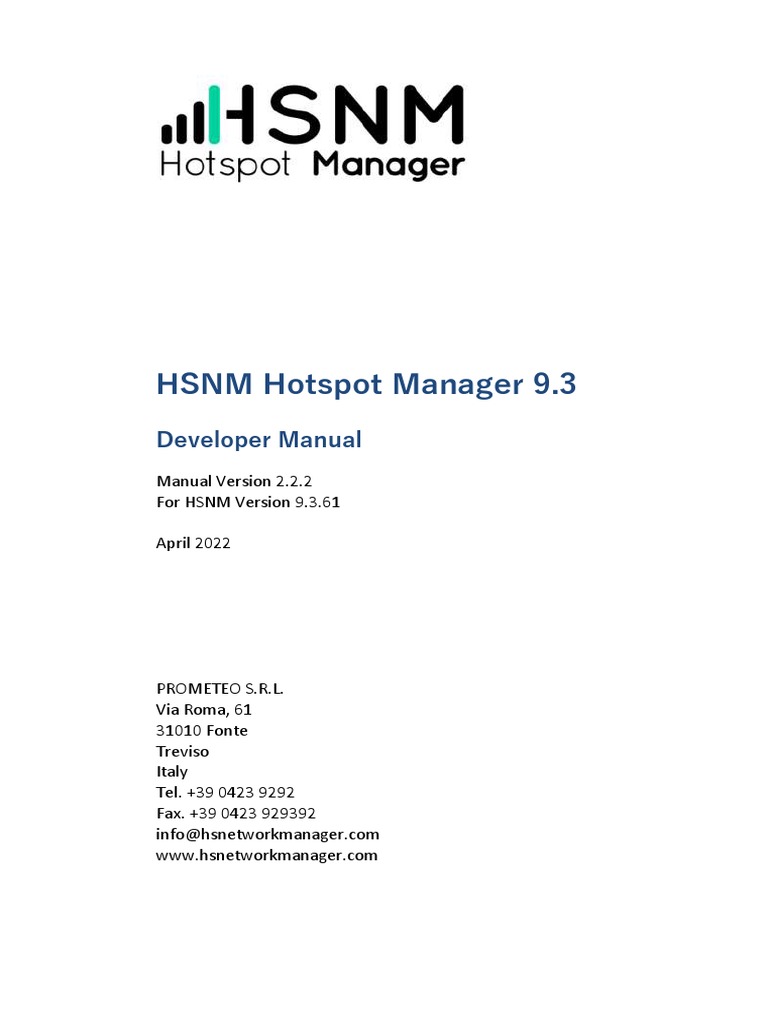 Developer Manual | PDF | Radius | Computer Network