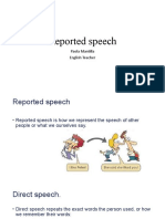 People Feelings and Reported Speech