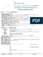 4 Student Information Sheet