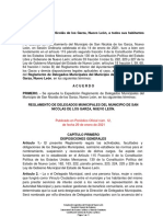 Reglamento de Delegados Municipales Del Municipio de San Nicolás de Los Garza Nuevo León.