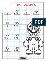 Ejercicios de Multiplicaciones - Mario Bros