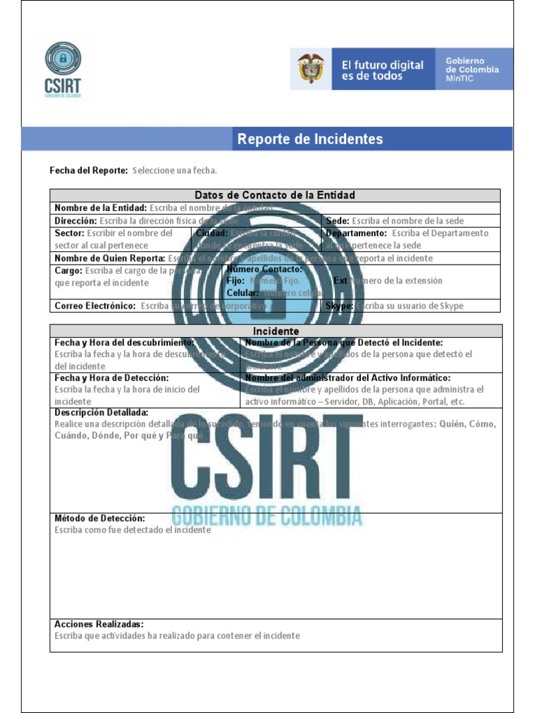 Reporte Detallado de Incidentes Informáticos | PDF | Informática