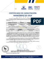 Certificacion Curso Maniobras Izaje Gerardo Contreras