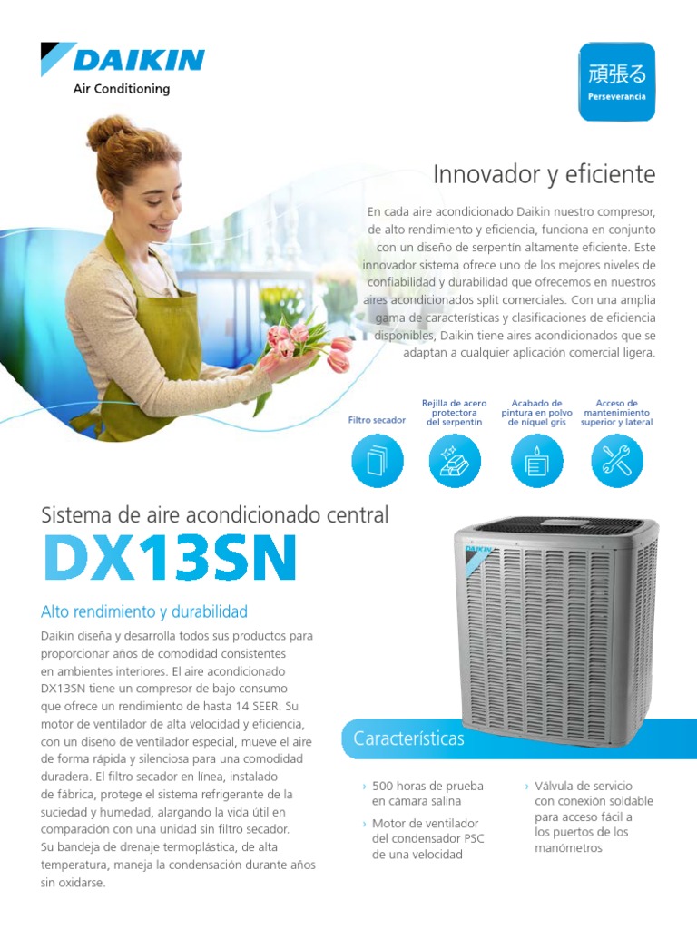 Daikin DX13SN ARUF ES PDF Aire acondicionado Ingeniería mecánica