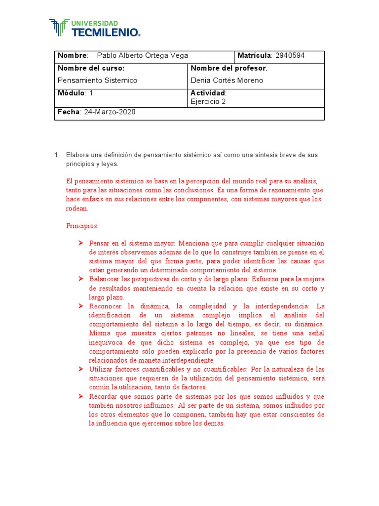 Ejercicio 2 | PDF | Crecimiento personal y profesional | Ciencia y ...
