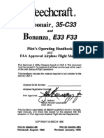 Beechcraft - Debonair 35 C33 Bonanza E33 F33 Pilot's Operating Handbook