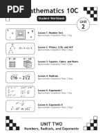 Math 10C - Unit 2 Workbook