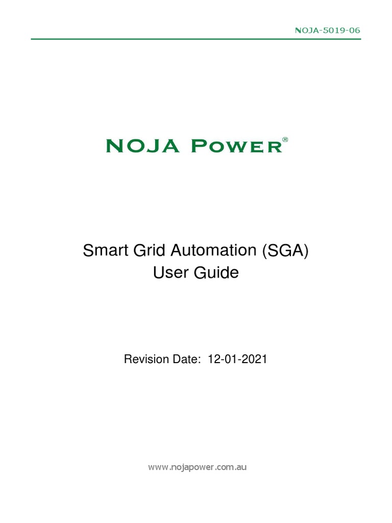 NOJA-5019-06 Smart Grid Automation (SGA) User Guide | PDF