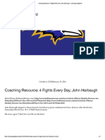 Coaching Resource - 4 Fights Every Day, John Harbaugh - Coaching Clipboard