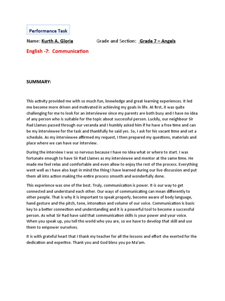 Interview Insights on Communication Skills | PDF | Career & Growth