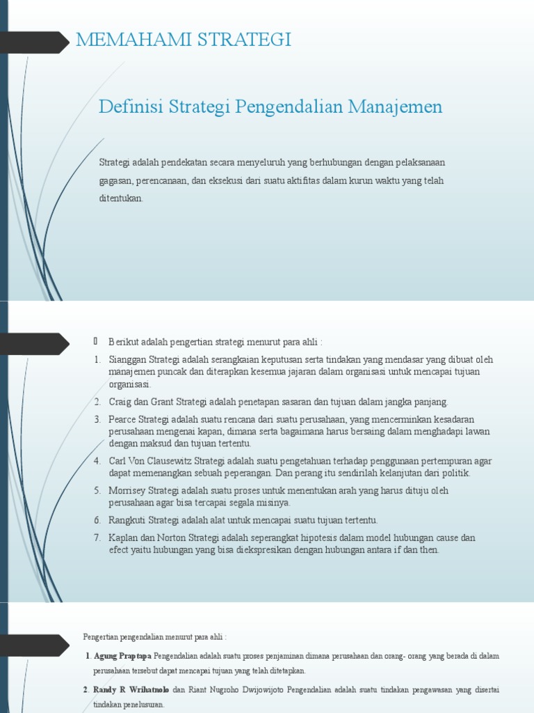 Strategi Pengendalian Manajemen Efektif | PDF