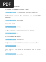 Quiz Biblique : Questions et Réponses | PDF | Livre de la Genèse | Moïse