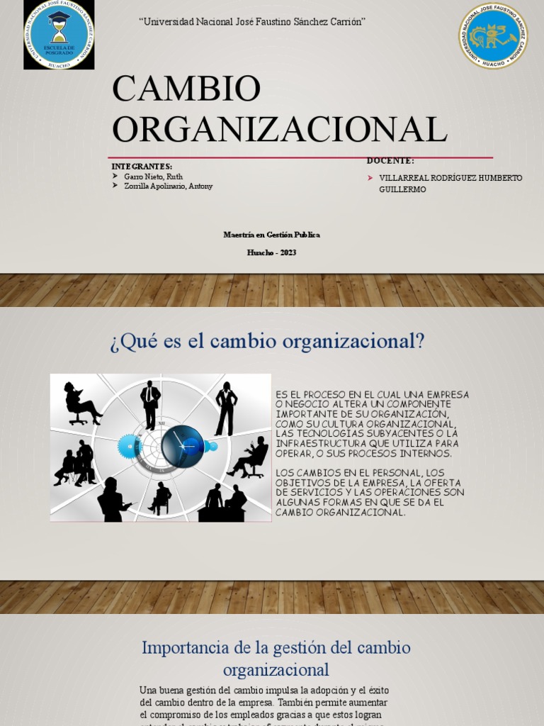 Tipos y Gestión del Cambio Organizacional | PDF | Gestión del cambio ...